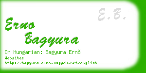 erno bagyura business card